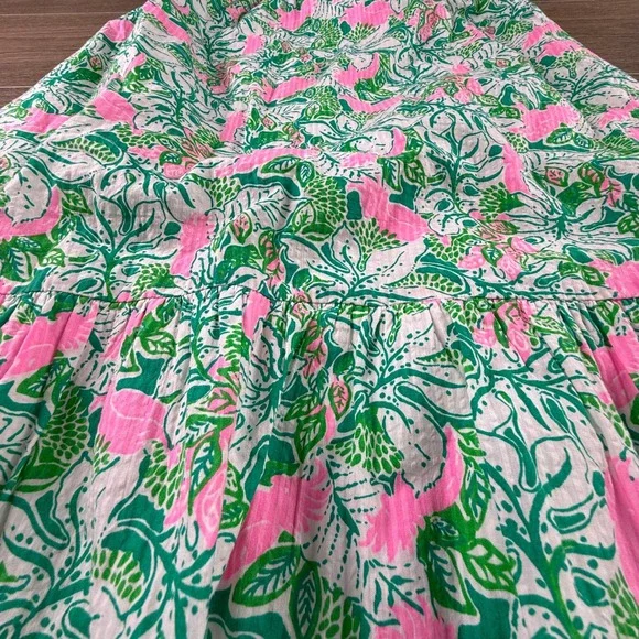 Lilly Pulitzer Kasida Women's Botanical Garden Tiered Maxi Skirt Just Wing It 4 - Picture 3 of 10